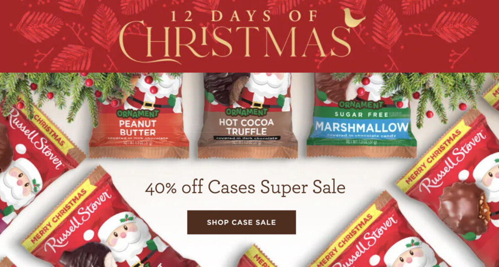 Russell Stover 12 Days Of Christmas Sale – Save 40% On Holiday Cases!